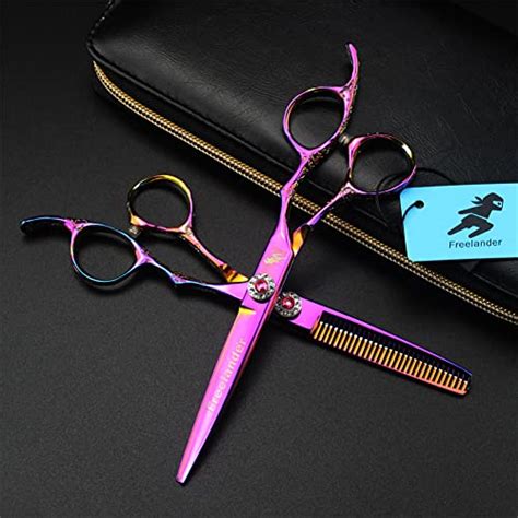 Hair Cutting Scissors Thinning Shears Kit, Professional Hairdressing Scissors Set, Japanese 440C ...