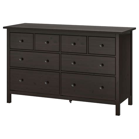 HEMNES 8-drawer dresser, black-brown, 63x37 3/8" - IKEA