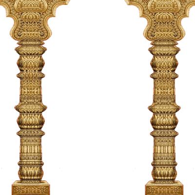 Gold Pillar temple, pillar , gold , deco , temple , india - Free PNG ...