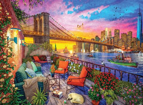 Manhattan Balcony Sunset, 1000 Pieces, Kodak | Puzzle Warehouse