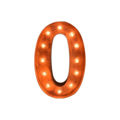 24” Number 0 (Zero) Sign Vintage Marquee Lights - Buy Marquee Lights ...