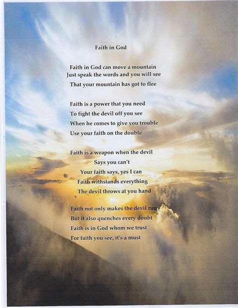 Poem Poem of Faith in God Inspirational Poem Lift Your - Etsy