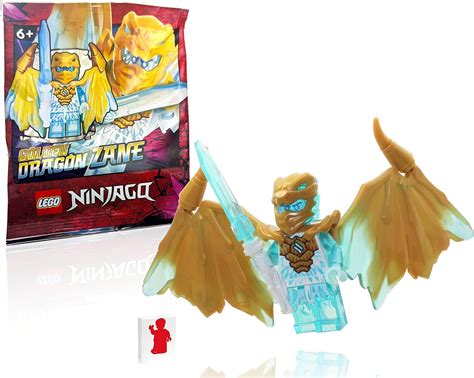 Amazon.com: LEGO NINJAGO Crystalized Minifigure - Zane (Golden Dragon) with Wings and Sword ...