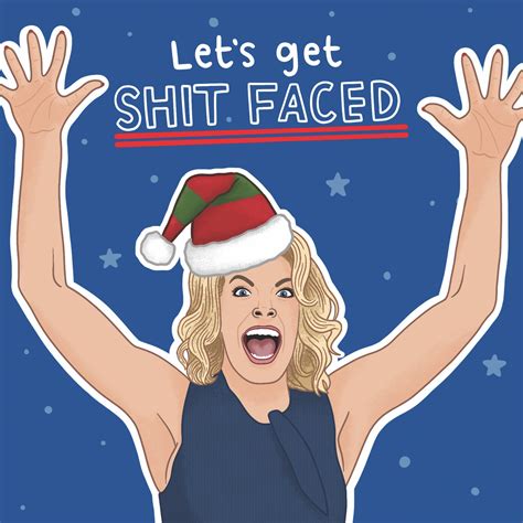 Shit Faced Rebecca Welton Christmas Card – Boomf