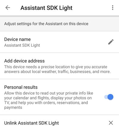 Change Settings in the Assistant App | Google Assistant SDK | Google for Developers