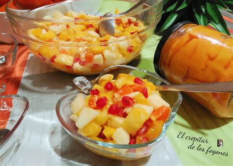 CÓCTEL DE FRUTAS (rico y saludable) - El crepitar de los fogones