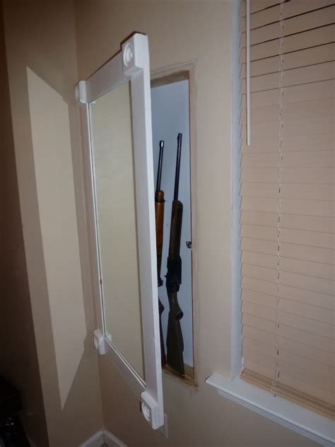 In Wall Gun Cabinet Mirror - Image to u