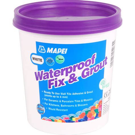 Mapei Waterproof Fix & Grout Tile Adhesive 1.5kg White | Toolstation