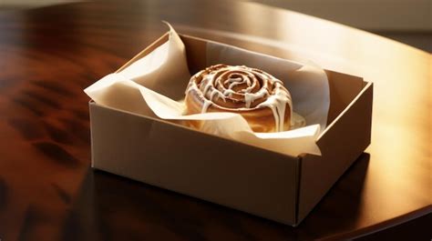 Premium AI Image | Cinnabon bun in a box