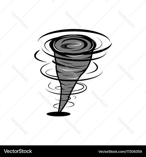 Hurricane in fast motion cartoon style whirlwind Vector Image