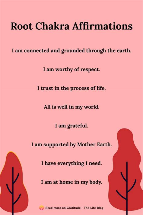 100 Root Chakra Affirmations To Ground Yourself