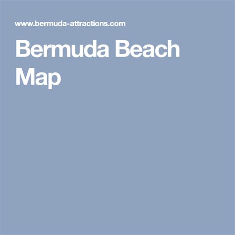 Bermuda Beach Map | Bermuda beaches, Tourist map, Bermuda