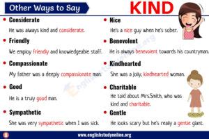 Kind Synonym: List of 25 Useful Synonyms for KIND with Examples - English Study Online