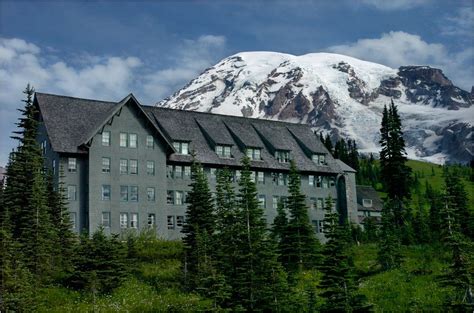 Mt. Rainier with Paradise inn in the foreground beautiful worth a trip ...