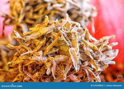 Fish Omena for Sale Drying in the Sun at a Kenyan Market Stock Photo ...