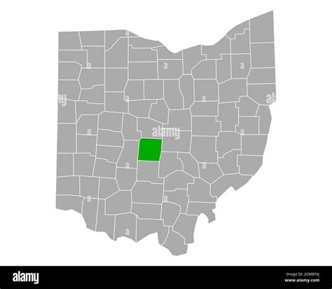 Map of Franklin in Ohio Stock Photo - Alamy