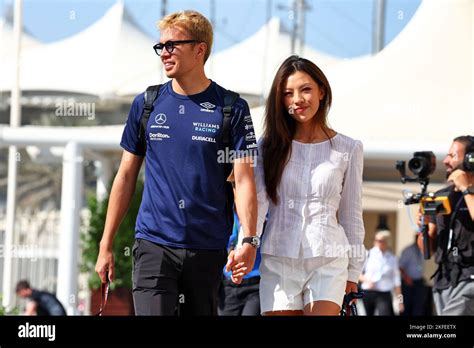 Abu Dhabi, UAE. 18/11/2022, Alexander Albon (THA) Williams Racing with his girlfriend Muni Lily ...