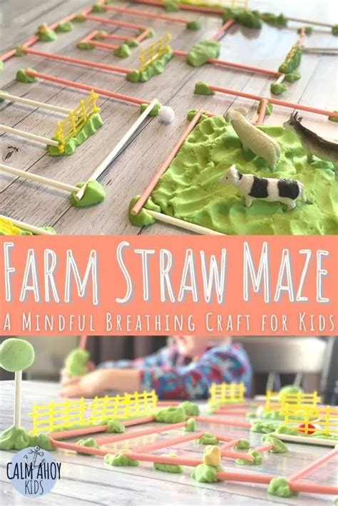 Straw Maze Craft and Game for Kids - Calm Ahoy Kids