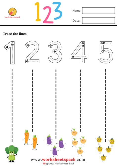 Tracing lines - worksheetspack