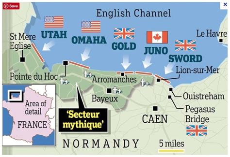 Map of the d-day landings in France | D day normandy, D day landings, Normandy