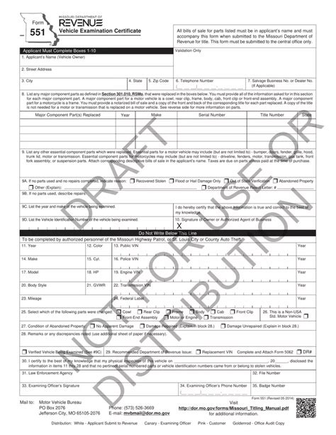 Mo Form 551 ≡ Fill Out Printable PDF Forms Online