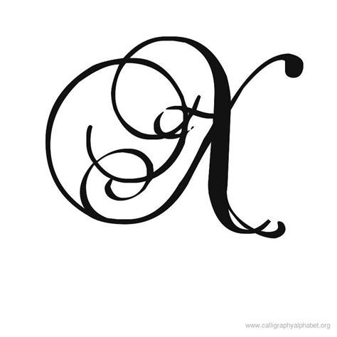 Calligraphy Alphabet Romantic X | Calligraphy alphabet, Alphabet, Calligraphy