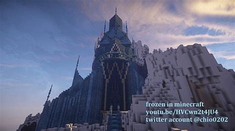 Frozen Elsa's castle in minecraft Minecraft Map