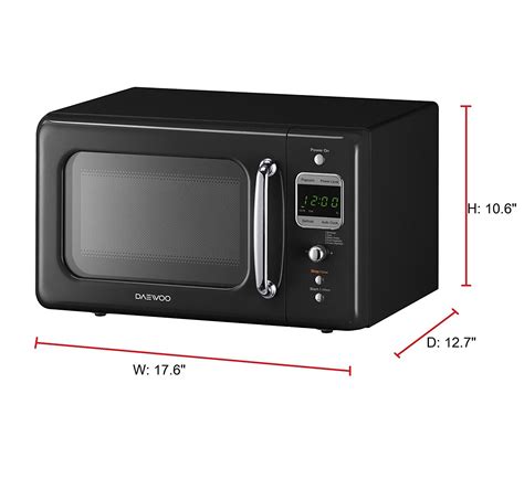 Daewoo Retro Microwave Oven 0.7 Cu Ft, Piano Black 700W N5 free image download