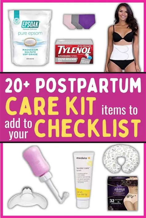 Postpartum Care Kit - Checklist of Essentials! - Conquering Motherhood