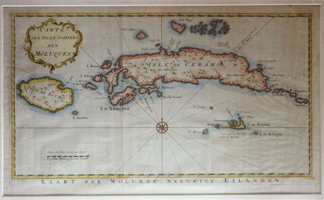 Antique Map of the Moluccas by Van Schley (c.1760)