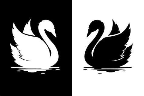 Free Vector | Swan silhouette design