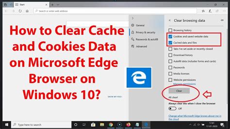 Microsoft edge clear cache and cookies - tejord