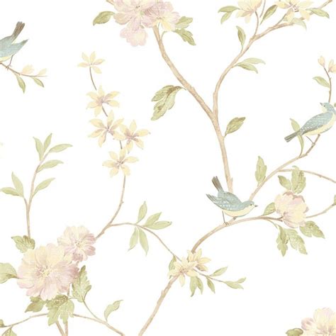 HM26326 - Floral Bird Sidewall Wallpaper - Discount Wallcovering