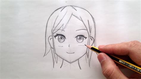 Como dibujar una cara anime - YouTube