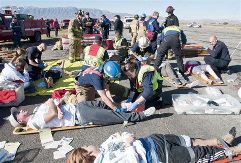 USU students represent victims of an airplane 737 crash, training ...