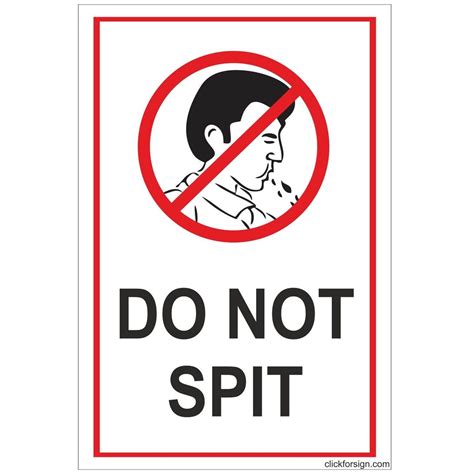 Clickforsign DONO-SPIT-SB-84 Do Not Spit Sign Board : Amazon.in: Office ...