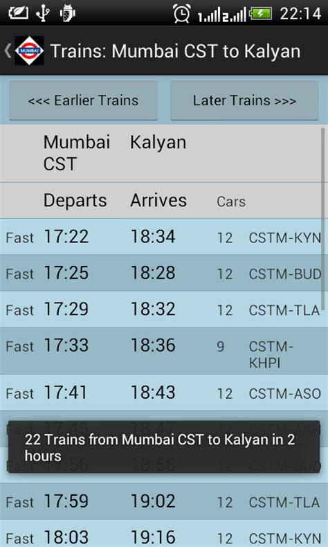 Mumbai Local Train Timetable - Android Apps on Google Play