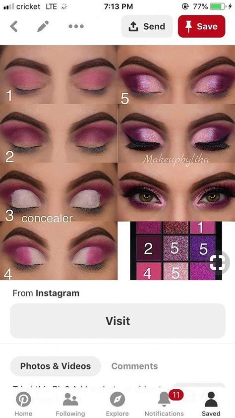 Pink Eyeliner Tutorials | Purple eye makeup, Eye makeup, Eyeshadow makeup