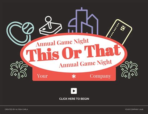 This or That Game Presentation Template - Venngage