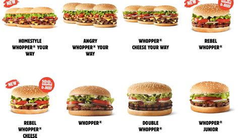 Menu at Hungry Jack's fast food, Algester