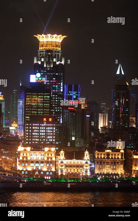 The Bund at Night. Shanghai Stock Photo - Alamy