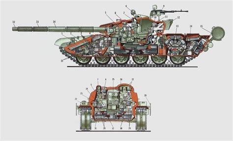 T-72 Cutaway Drawing in High quality