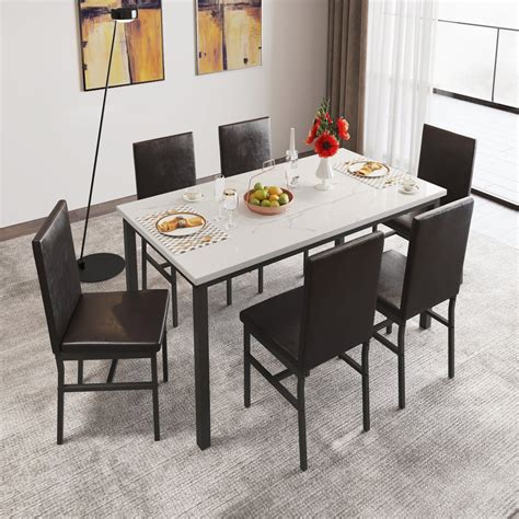 Dining Room Set With Leather Chairs