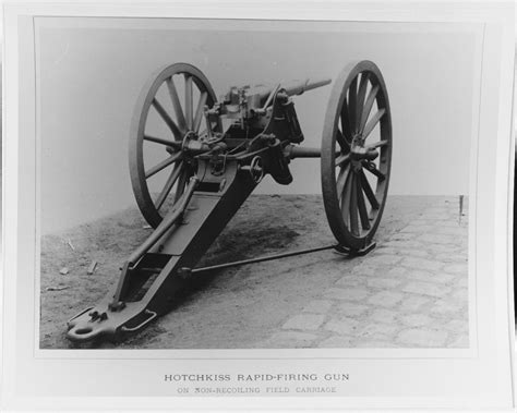 NH 72904 Hotchkiss 37mm/40 (1-PDR) rapid-firing gun, on the Hotchkiss non-recoiling field carriage.