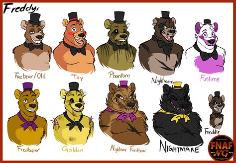 FNAFNG_Freddy Versions by NamyGaga on DeviantArt