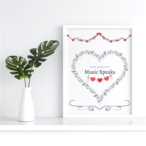 Music Quote Wall Art - Etsy