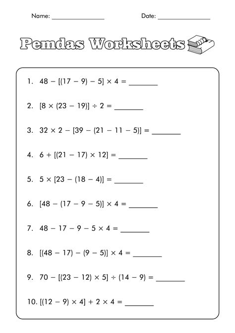 13 Hard Math Equations Worksheets | Pemdas worksheets, Pemdas, Algebra ...