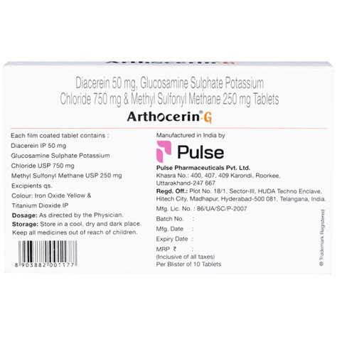 Buy Arthocerin G Tablet (10 Tab) in Wholesale Price Online | B2B | Retailershakti