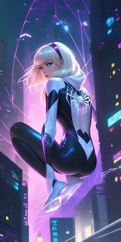 Spider-Gwen [Night City] en 2023 | Fotos de superhéroes, Pósteres ilustraciones, Superhéroes marvel