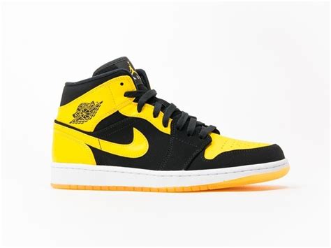 Air Jordan 1 Mid Black-Yellow - 554724-035 - TheSneakerOne